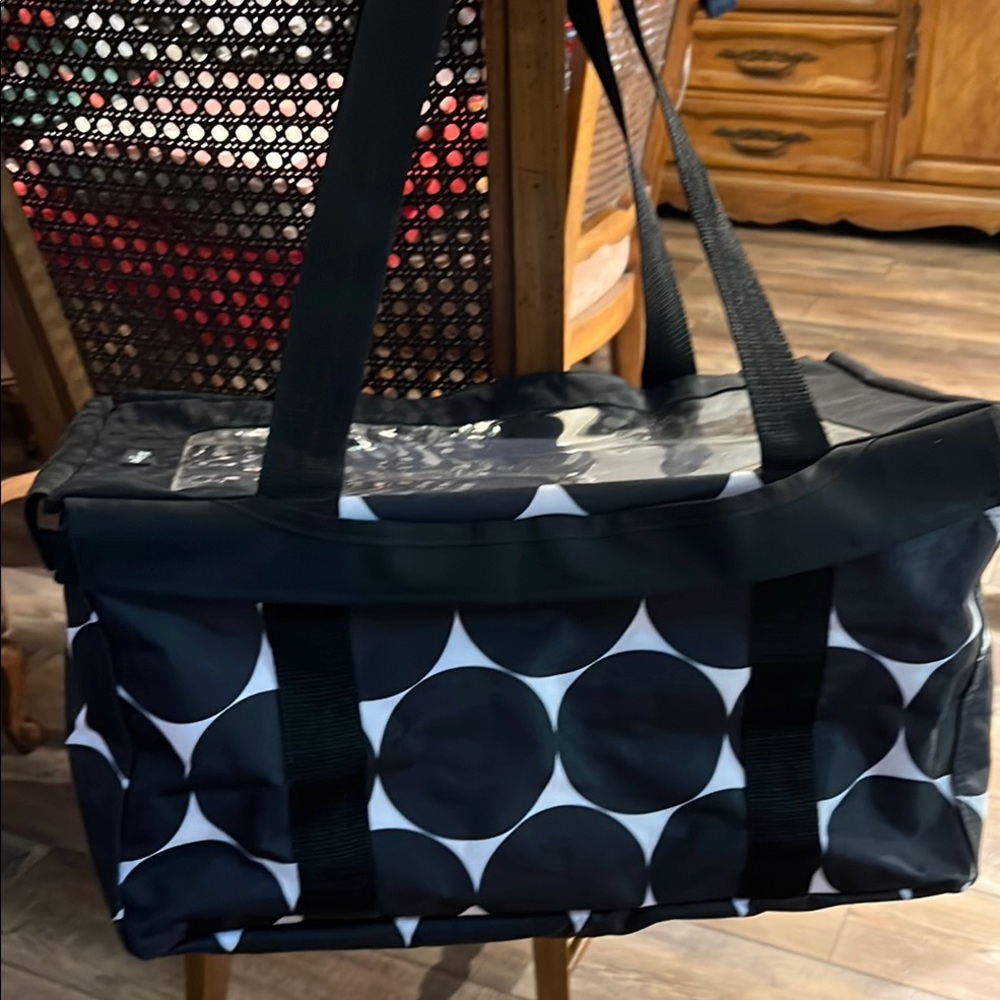 Thirty One Medium Tote  Utility With Cover Top/Lid Shoulder Strap